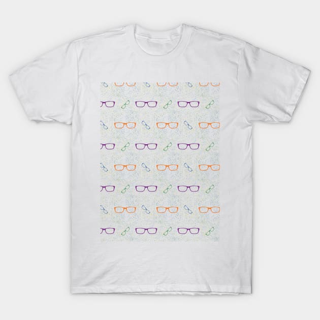 Glasses Pattern | 5 Colored T-Shirt by Oliveirallan